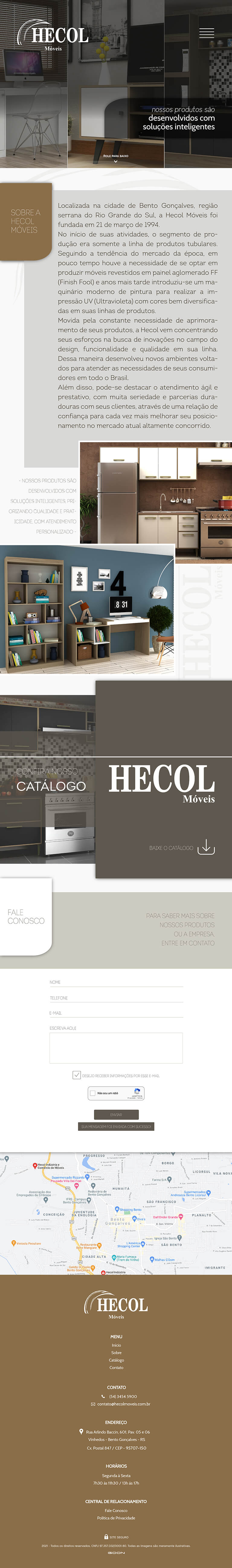 Hecol layout mobile version